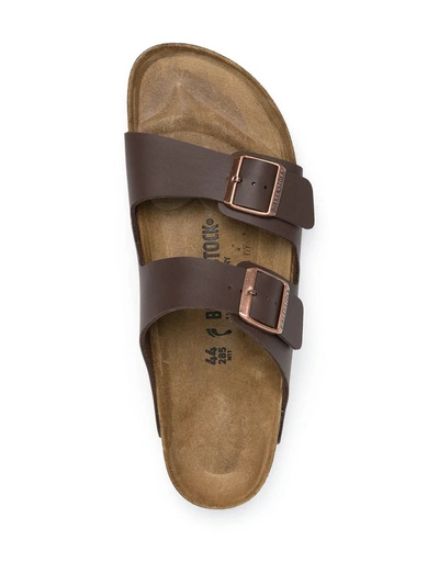 Shop Birkenstock Arizona Buckled Sandals In Brown