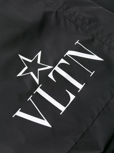 Shop Valentino Vltn Star Logo Swim Shorts In Black