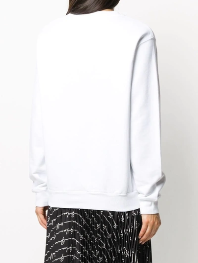 Off-white Script 21 Sweatshirt In White Cotton In White