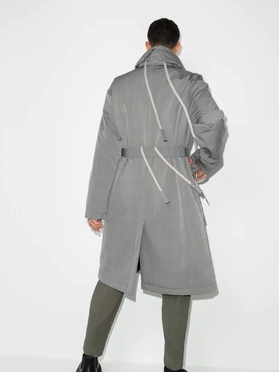 Shop Craig Green Pocket-detail Trench Coat In Grey