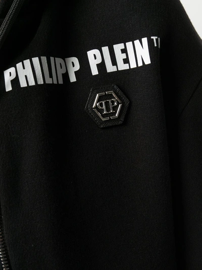 Shop Philipp Plein Rear-fringe Detail Hoodie In Black