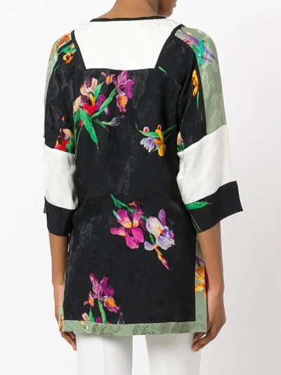 Shop Etro Tassel Tie Printed Blouse In Multicolour