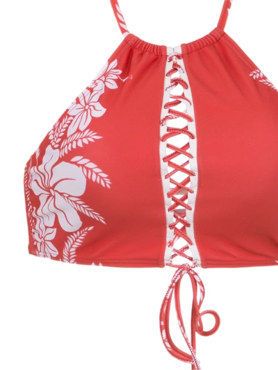 Amir Slama Printed Bikini Set In Red