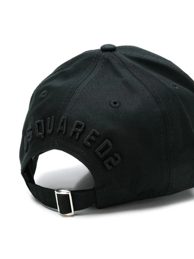 Dsquared2 Embroidered Icon Baseball Cap In Black