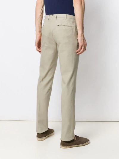 Shop Incotex Classic Tailored Trousers In Neutrals