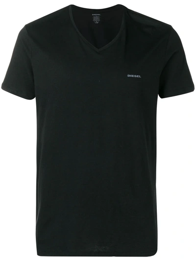 Shop Diesel Short Sleeved T-shirt In Black