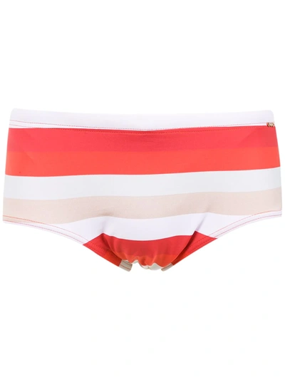 Shop Amir Slama Striped Swim Briefs In Red