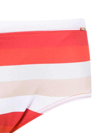 Shop Amir Slama Striped Swim Briefs In Red