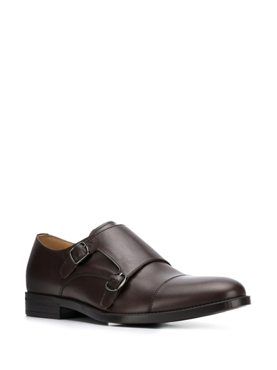 Scarosso Francesco Monk Shoes In Dark Brown Calf | ModeSens