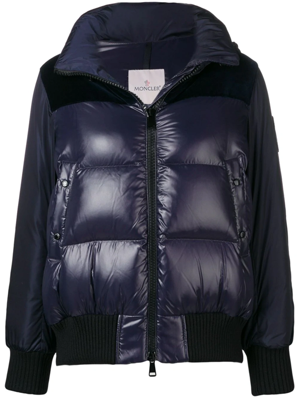 Moncler Elanion Puffer Jacket W Velvet Back In Blue ModeSens