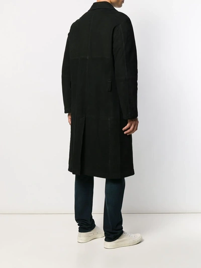 Pre-owned Giorgio Armani 1990s Double-breasted Trench Coat In Black