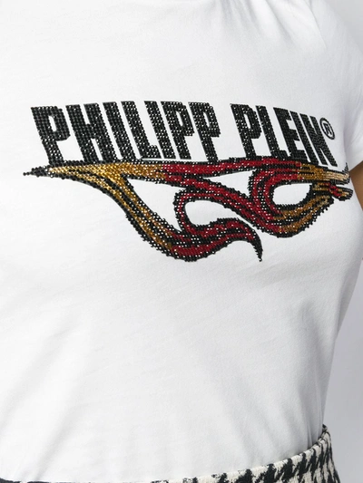 Shop Philipp Plein Ss Destroyed T-shirt In White