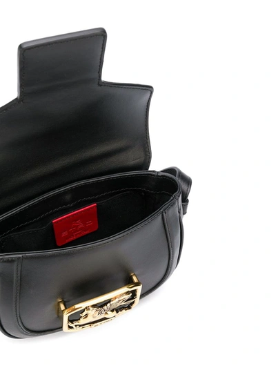 Shop Etro Pegaso Shoulder Bag In Black