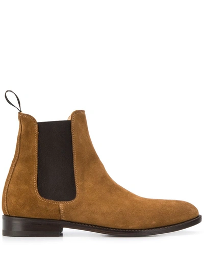 Shop Scarosso Caterina Chelsea Boots In Brown