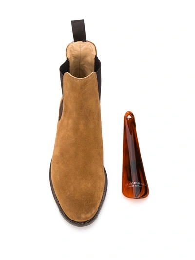 Shop Scarosso Caterina Chelsea Boots In Brown