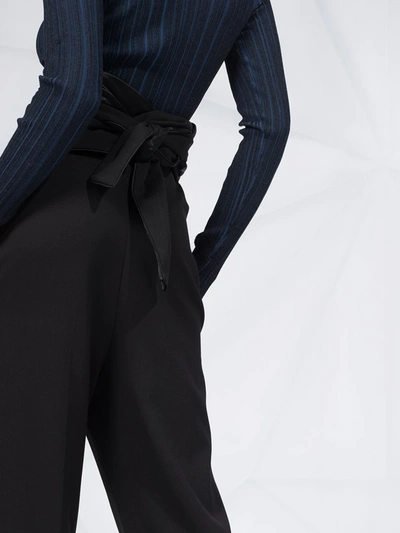 Shop Y/project High-waisted Draped Trousers In Black