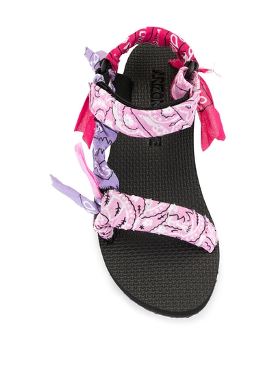 Shop Arizona Love Trekky Bandana Flat Sandals In Black