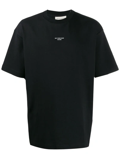 Shop Drôle De Monsieur Logo Print T-shirt In Black