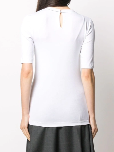 Shop Brunello Cucinelli Monili-embellished Knit Top In White