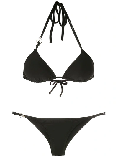 Shop Amir Slama Triangle Bikini Set In Black