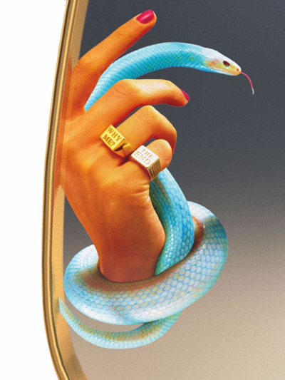 Seletti X Toiletpaper Snakes Mirror In 灰色