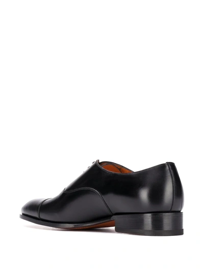 Shop Santoni Polished Oxford Shoes In Black