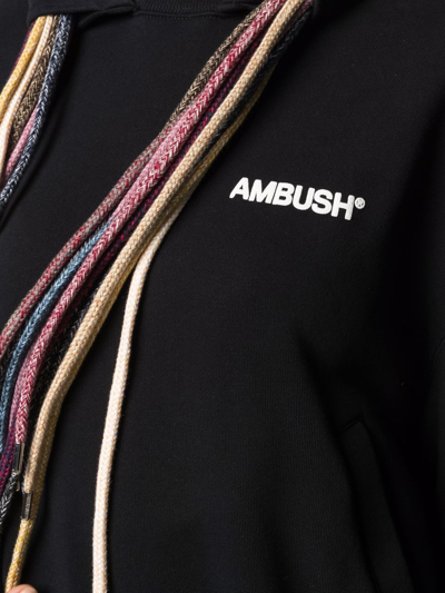 Shop Ambush Multi-drawstring Logo Hoodie In Black