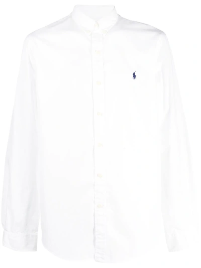 Shop Polo Ralph Lauren Logo-patch Shirt In White