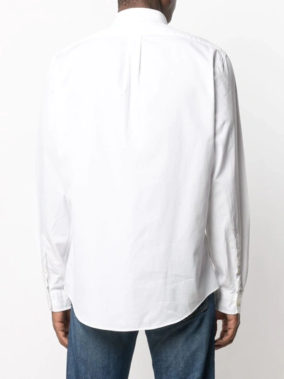 Polo Ralph Lauren Embroidered Logo Button-down Shirt In White