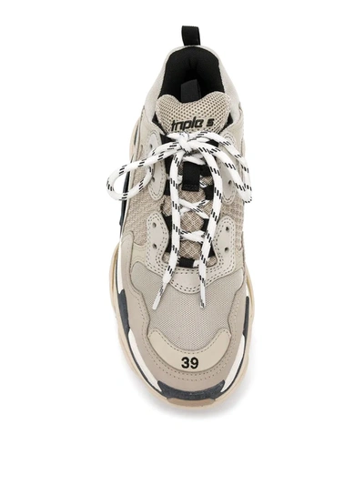 Shop Balenciaga Triple S Sneakers In Neutrals