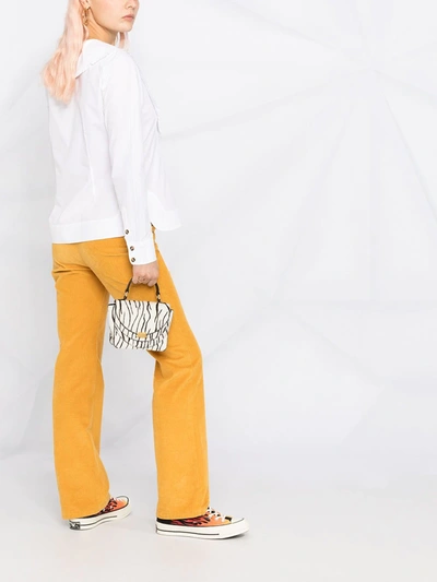 Ganni White Sailor Collar Shirt In White