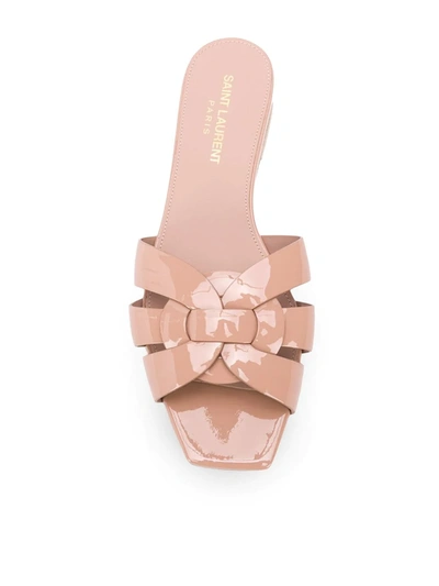 Shop Saint Laurent Tribute Flat Sandals In Pink