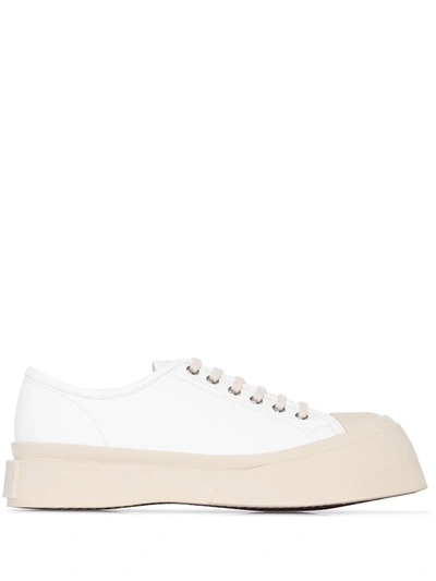Marni Sneakers Donna Pelle Bianco In White