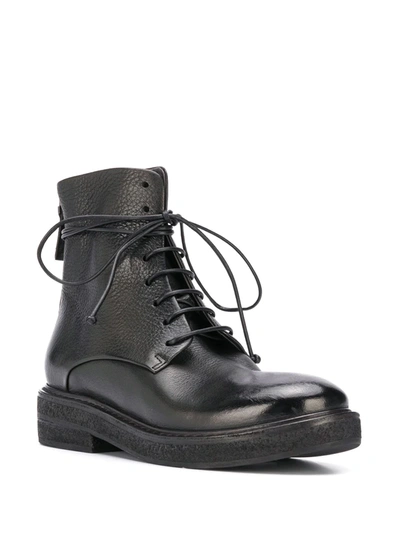 Marsèll Lace-up Leather Ankle Boots In Black