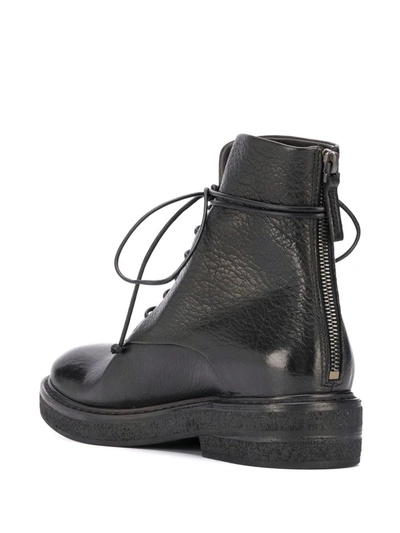 Marsèll Lace-up Leather Ankle Boots In Black