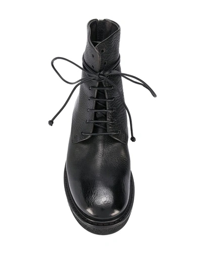 Marsèll Lace-up Leather Ankle Boots In Black