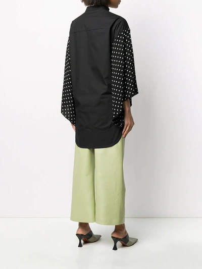 Shop Haider Ackermann Polka-dot Sleeve Shirt In Black