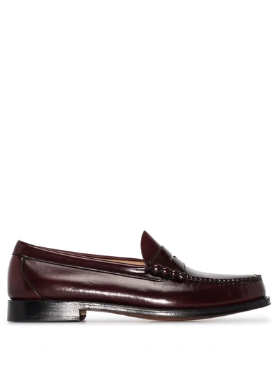 Shop G.h. Bass & Co. Weejuns Larson Penny-slot Loafers In Brown