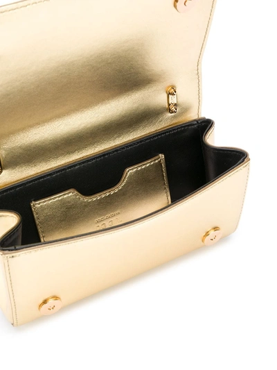 Shop Dolce & Gabbana Dg Girls Leather Phone Bag In Gold