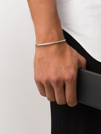 Shop Le Gramme Polished Bangle Bracelet In Silver