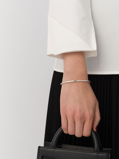 Shop Le Gramme Polished Bangle Bracelet In Silver