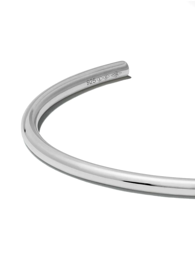 Shop Le Gramme Polished Bangle Bracelet In Silver