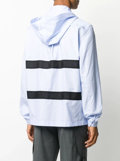 Shop Craig Green Panelled Hooded Shirt In Blue