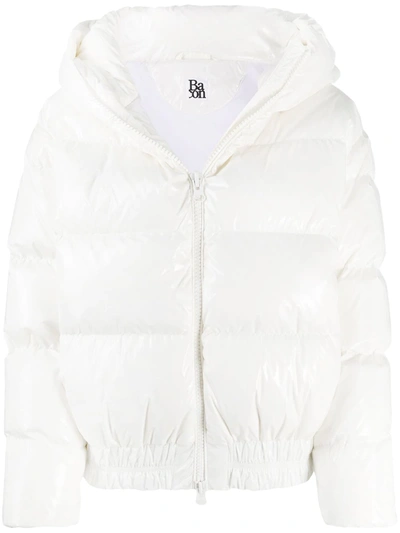 Shop Bacon Cloud Hooded Down-padded Jacket In White