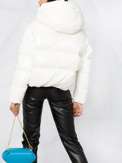 Shop Bacon Cloud Hooded Down-padded Jacket In White