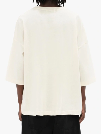 Jw Anderson Off-white Oversized Oscar Wilde T-shirt In White