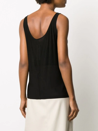 Shop Rick Owens Scoop Neck Tank Top In Black