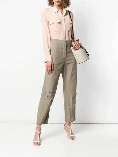 Shop Stella Mccartney Tailored Military Trousers In Green