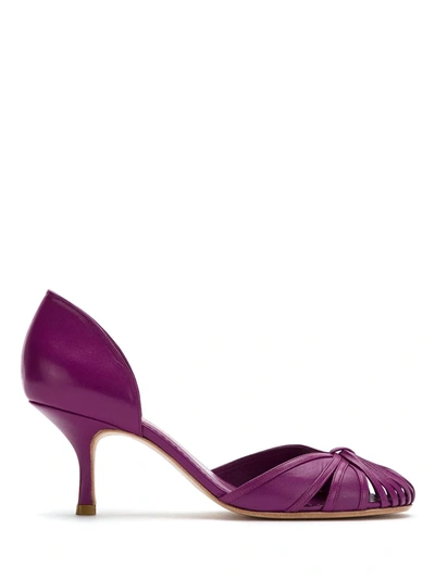 Shop Sarah Chofakian Leather Pumps In Pink
