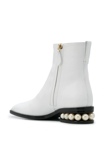 Shop Nicholas Kirkwood Casati Ankle Boots In White